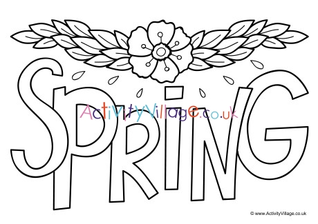 Spring Colouring Page