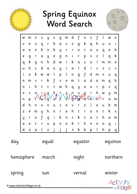 Spring Equinox Word Search