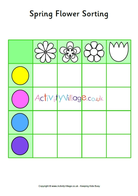 Spring flower game board