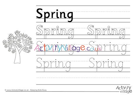 Spring Handwriting Worksheet