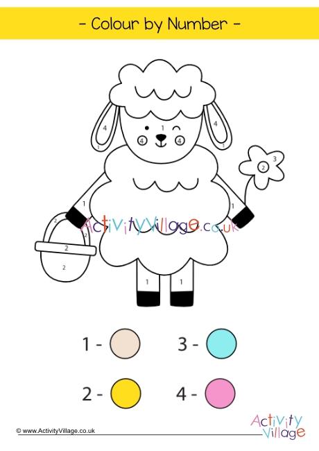 Spring lamb colour by number