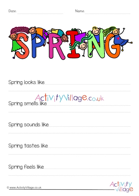 Spring Sensory Poem Similes