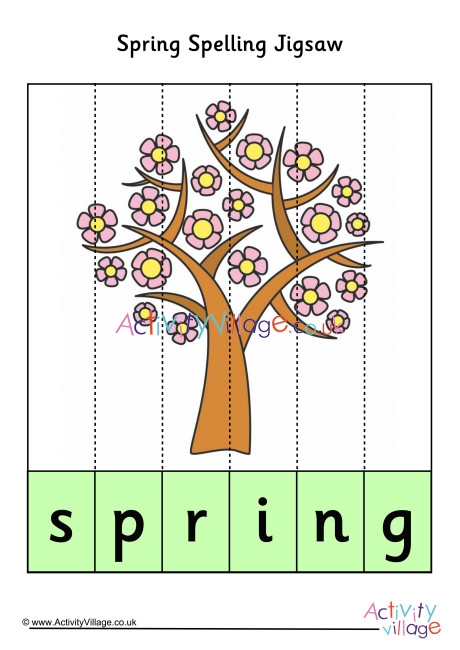 Spring Spelling Jigsaw