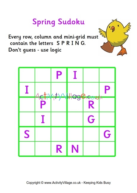 Spring sudoku - medium