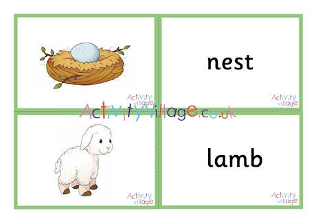 Spring Vocabulary Matching Cards
