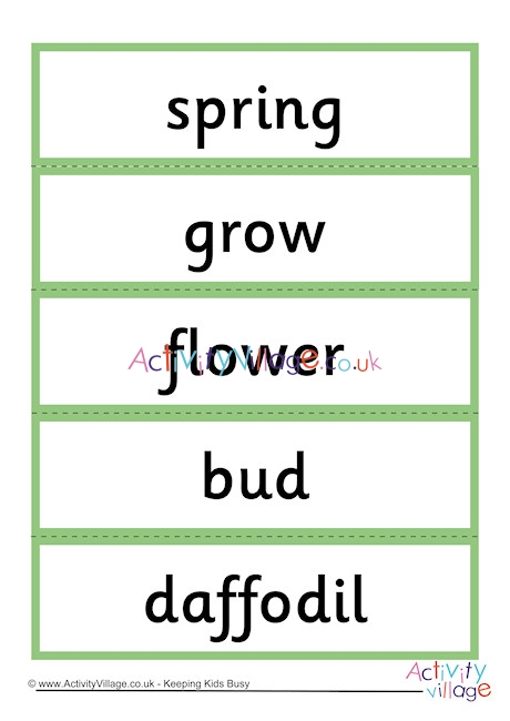 Spring Word Cards