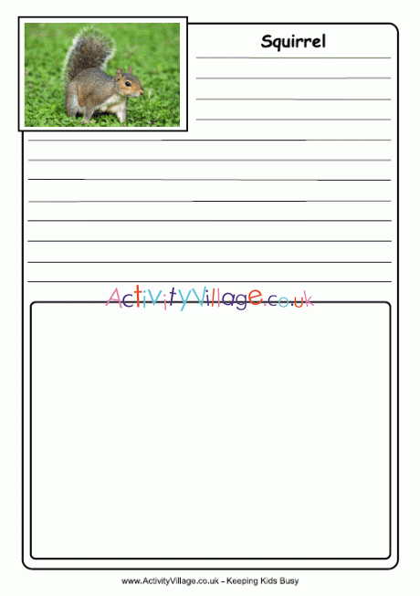 Squirrel notebooking page
