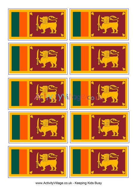 Sri Lanka flag printable