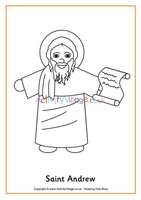 Saint Andrew colouring page