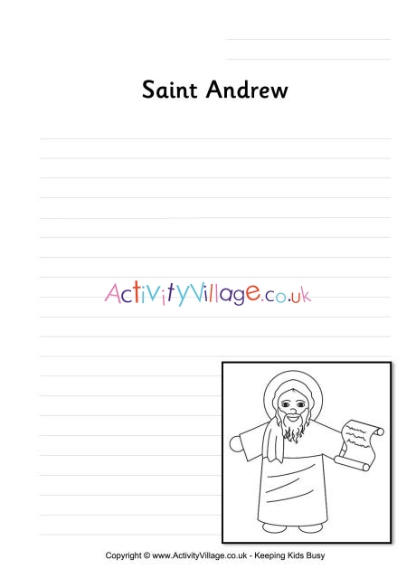 Saint Andrew writing page