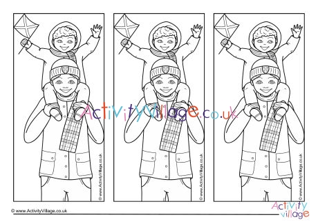 St Andrew's Day colouring bookmarks