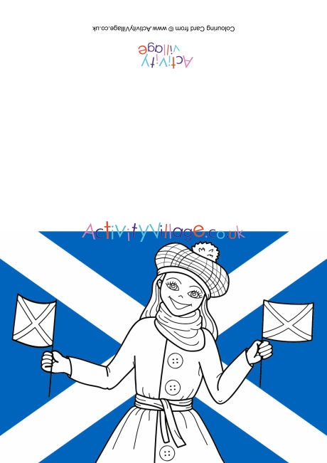 St Andrew's Day colouring card 3