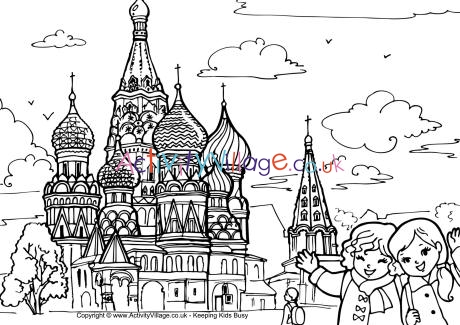 St Basil's Cathedral colouring page