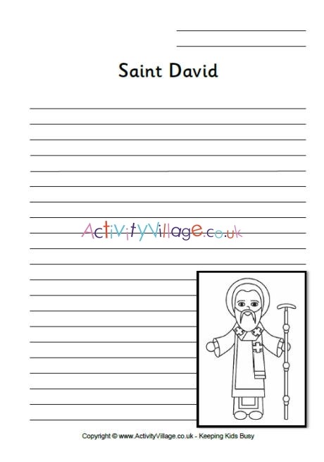 Saint David Writing Pages
