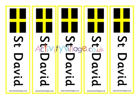 St David's flag bookmarks