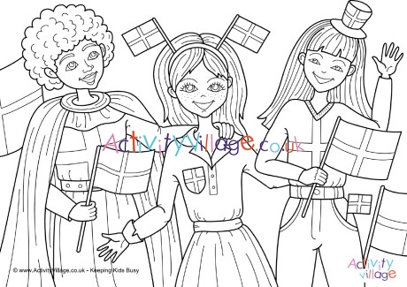 St George's Day colouring page