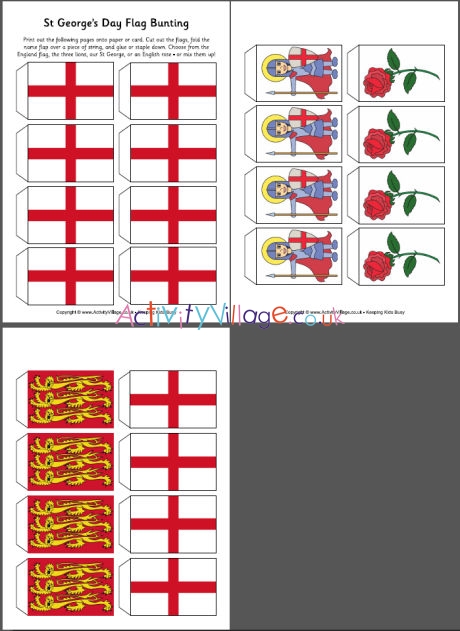 St George's Day flag bunting