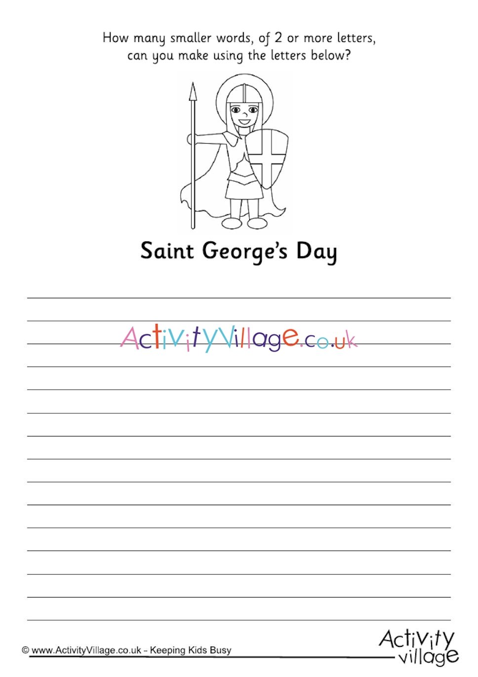 St George's Day how many words