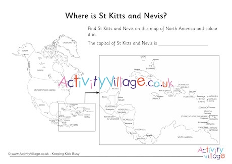 St Kitts and Nevis Location Worksheet