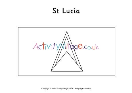 St Lucia flag colouring page