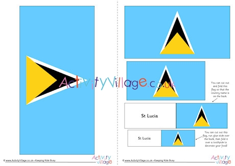 St Lucia Flag Printable