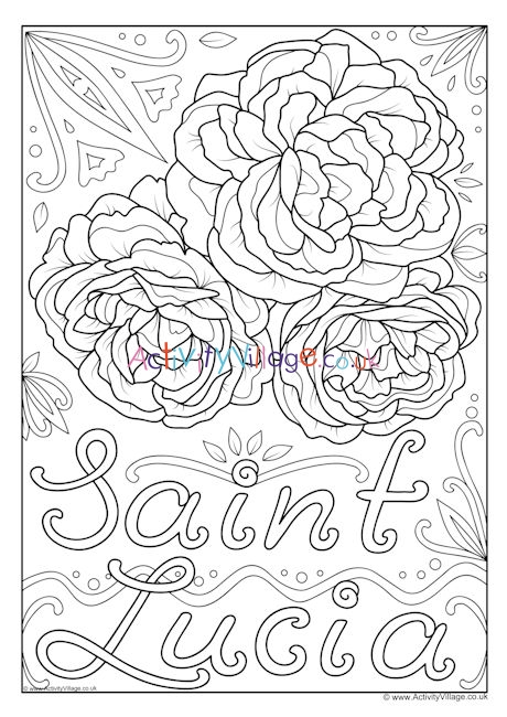 St Lucia national flower colouring page