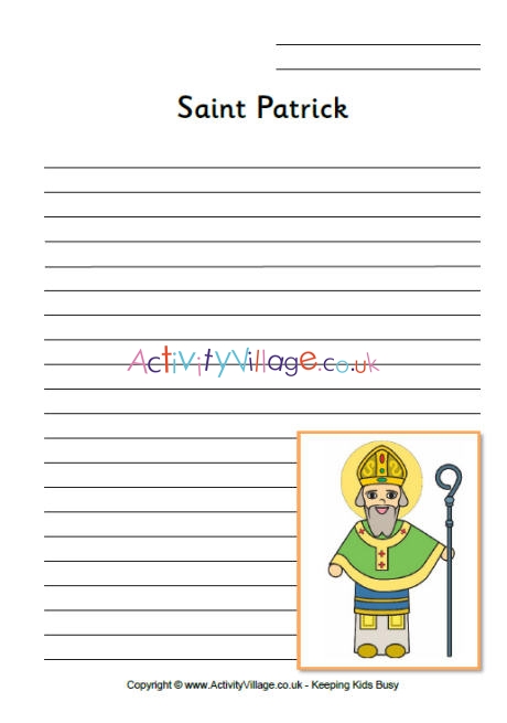 Saint Patrick Writing Pages