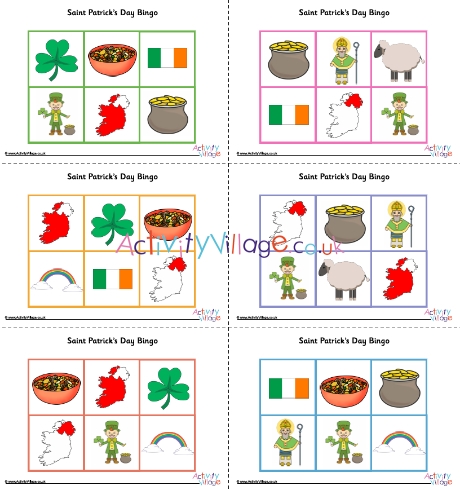 St Patrick's Day bingo
