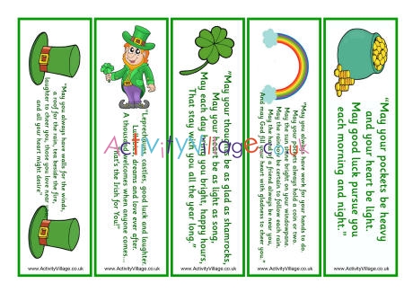 St Patrick's Day bookmarks - blessing