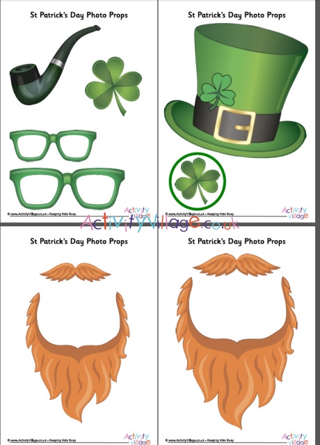 St Patrick's Day Photo Props Complete Pack