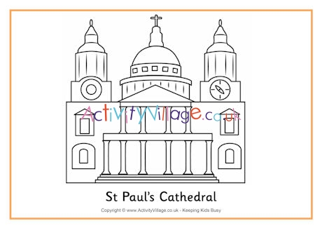 St Paul's Cathedral colouring page
