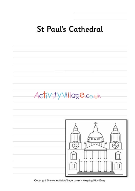 St Paul's Cathedral writing page