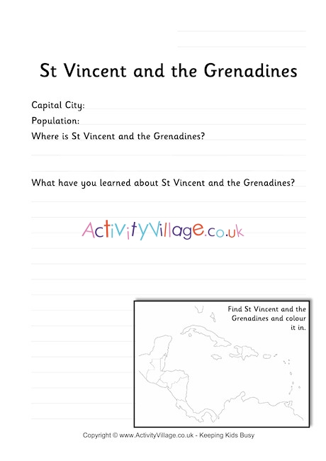 St Vincent and the Grenadines Worksheet
