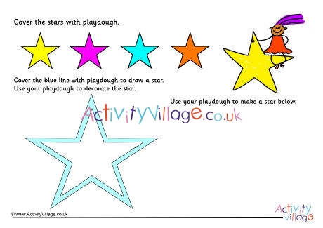 Star Shape Playdough Mat