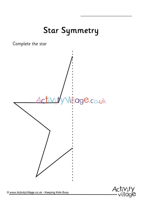 Stary symmetry worksheet