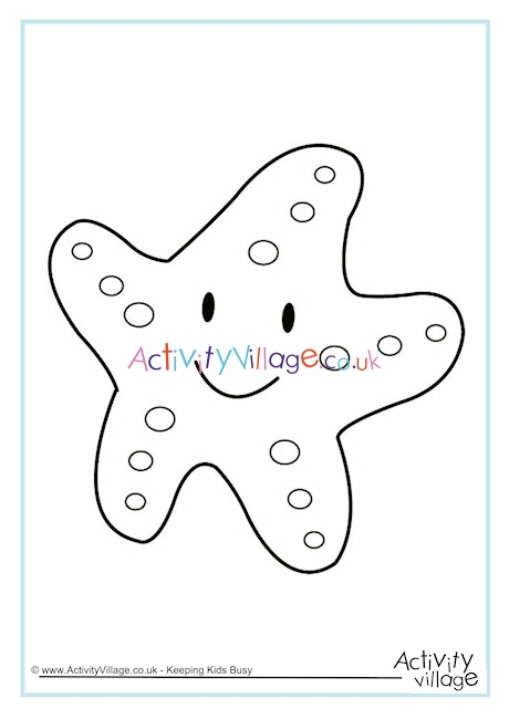 Starfish Colouring Page