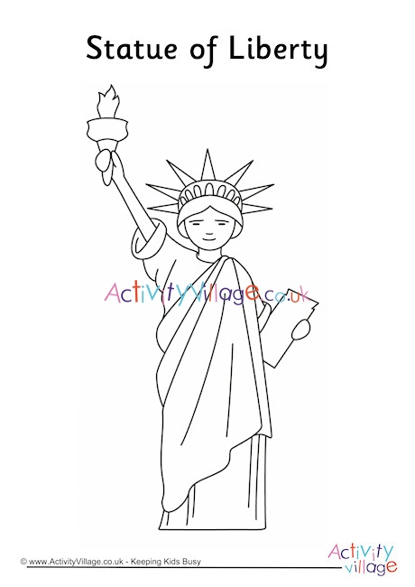 Statue of Liberty Colouring Page 2
