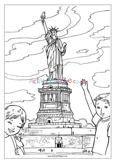 Statue of Liberty colouring page