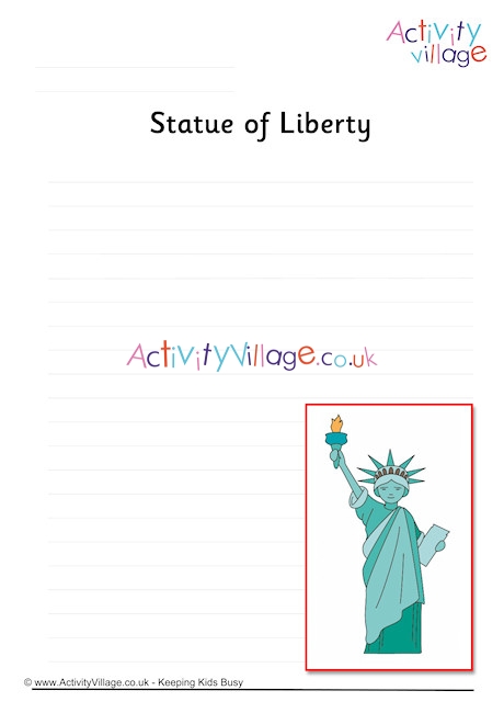 Statue of Liberty Writing Page