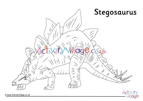 Stegosaurus Colouring Page 2