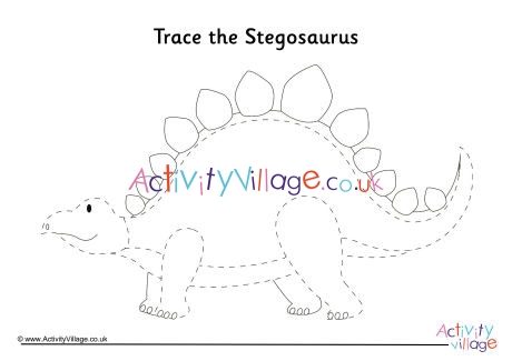 Stegosaurus Tracing Page