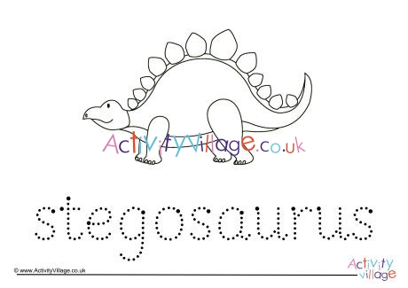 Stegosaurus Word Tracing