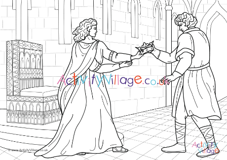 Stephen and Matilda colouring page