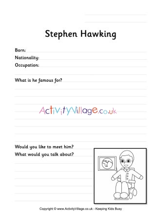 Stephen Hawking worksheet