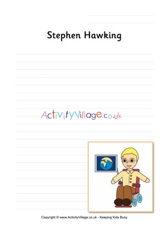 Stephen Hawking writing page