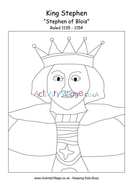 Stephen I colouring page