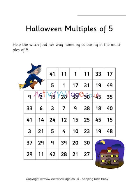 Halloween Stepping Stones Multiples of 5