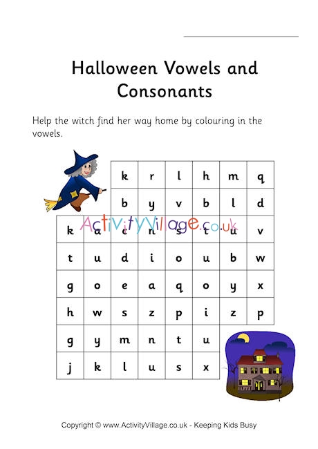 Halloween Stepping Stones Vowels and Consonants