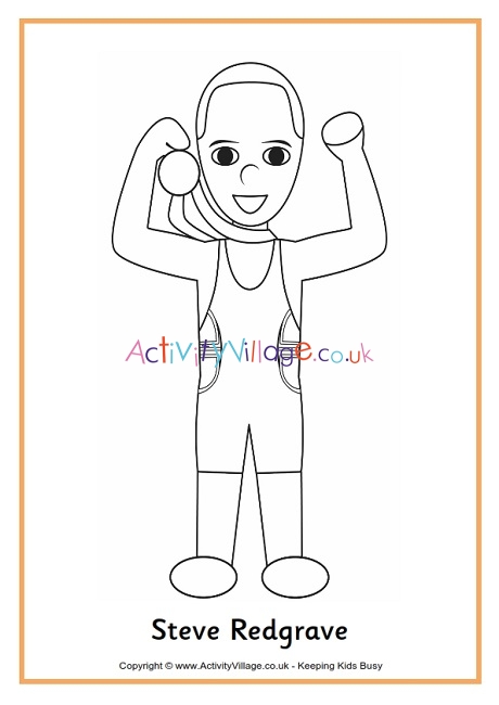 Steve Redgrave colouring page