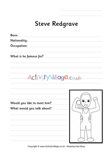 Steve Redgrave worksheet 